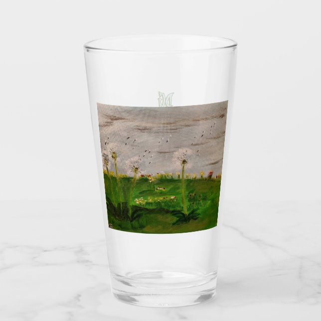Verre DG Peintures Champ de Pissenlits (Devant)