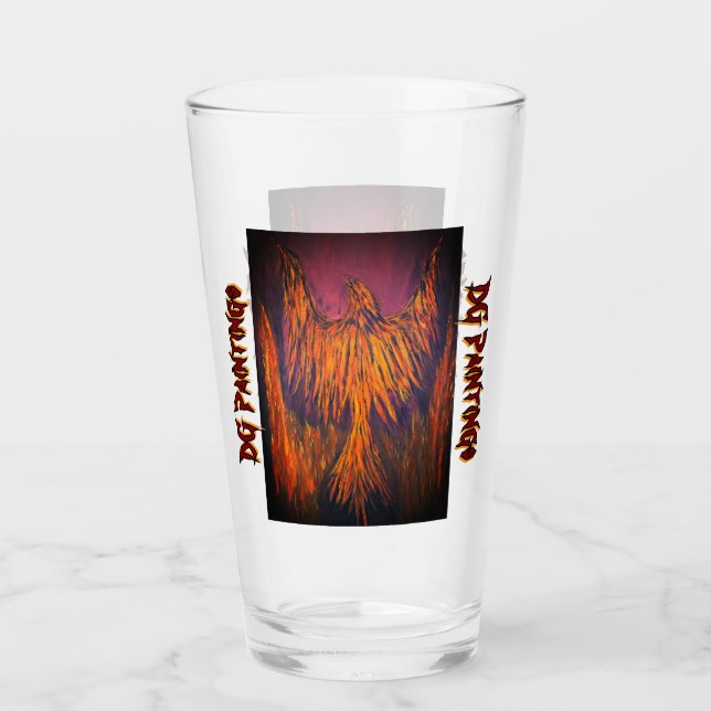 Verre DG Peintures Feu Phoenix (Devant)