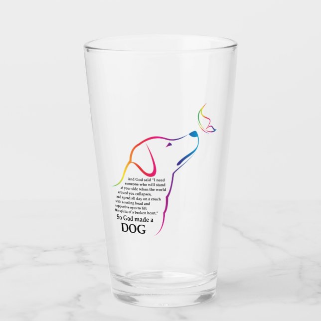 Verre Dieu a fait un chien (Devant)