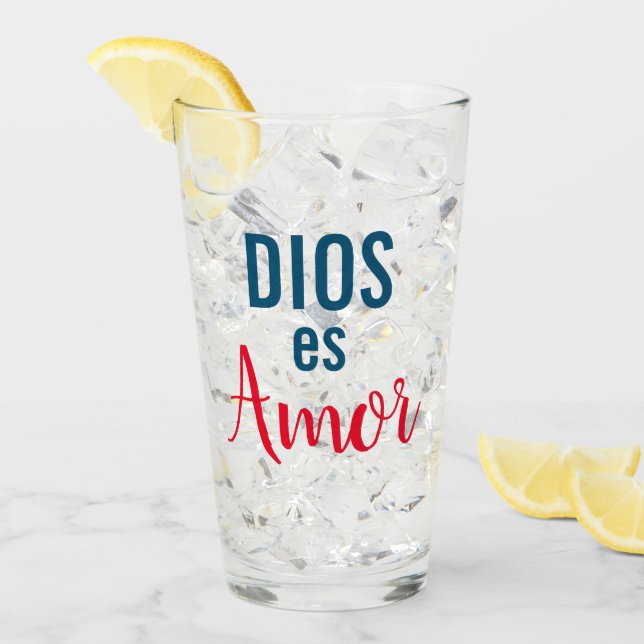 Verre Dieu est amour (Devant glace)