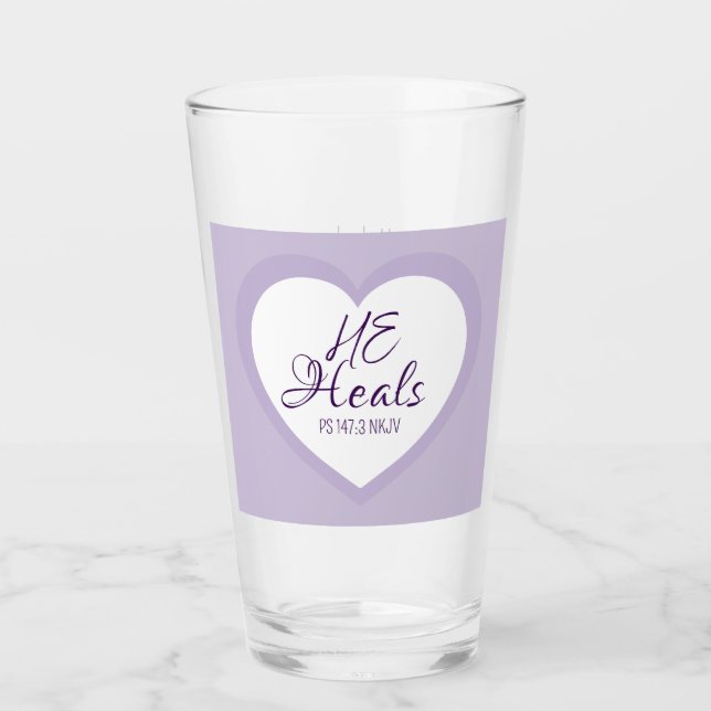 Verre Dieu Guérit les Cœurs Brisés Violet Clair Confort (Devant)
