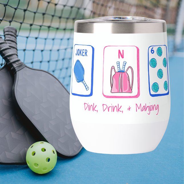 Verre Dink Drink, Mahjong / Pickleball Mahjong Per (Créateur téléchargé)