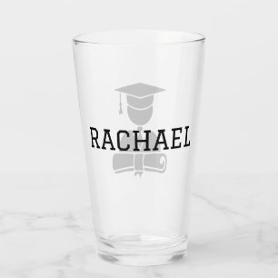 Verre Diplômé avec nom Graduation