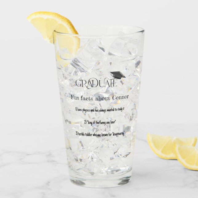 Verre Diplôme d'études supérieures Cap Fun Faits (Devant glace)