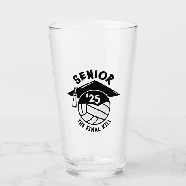 Verre Diplôme supérieur de volley-ball 2025 (Devant)
