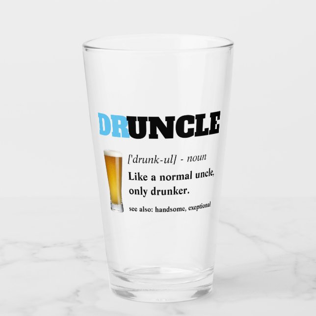 Verre Dire drôle - Oncle fou de Drunny (Devant)