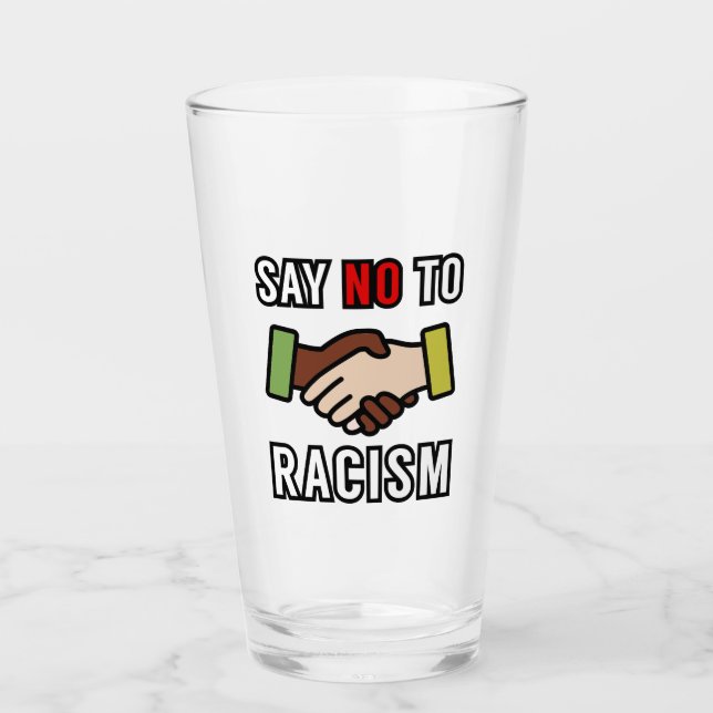 Verre Dites Non Au Racisme (Devant)