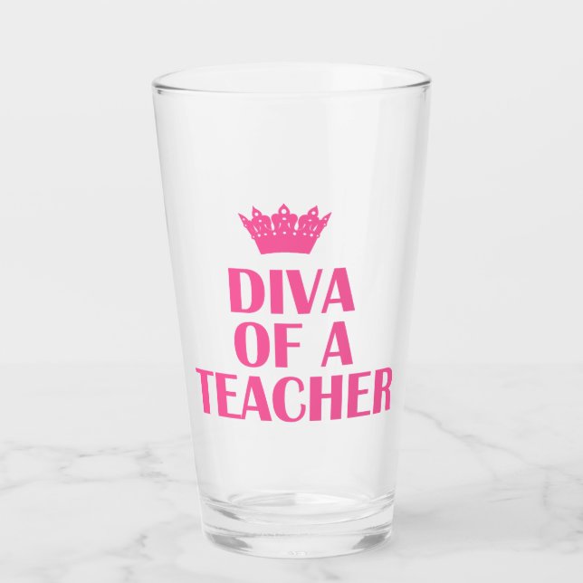 Verre "Diva d'un enseignant" (Devant)