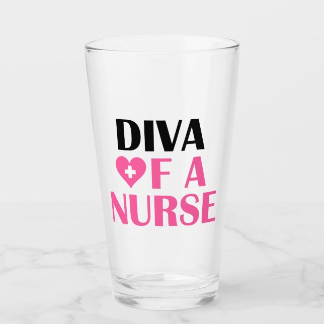 Verre "Diva d'une infirmière" (Devant)