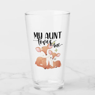 Verre Doe et Fawn Ma tante m'aime