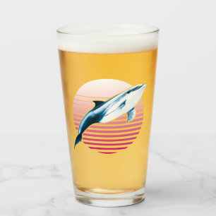 Verre Dolphin rétro de style vintage