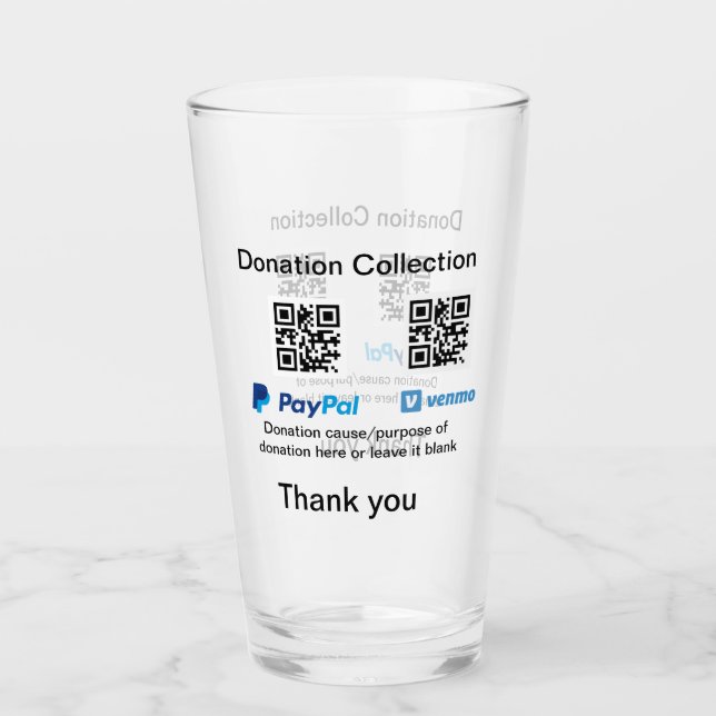 Verre Donation Collection conseil pot ajouter votre q r  (Devant)