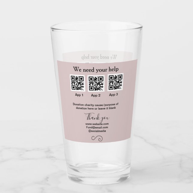 Verre Donation Collection conseil pot ajouter votre q r  (Devant)