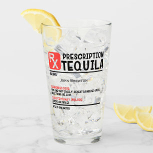 Verre d'ordonnance tequila RX Funny personnalisé