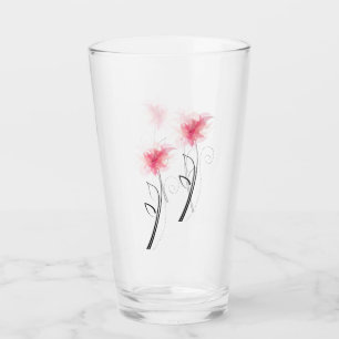 VERRE ****DOUBLES FLEURS JOLIES À CÔTÉ****