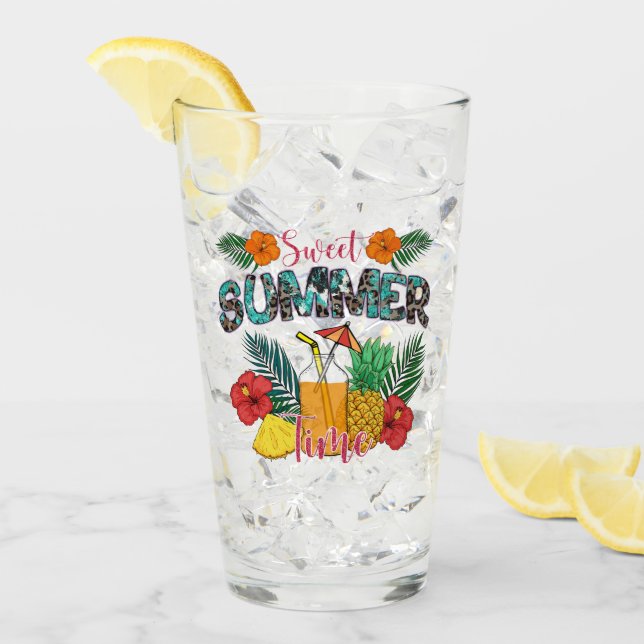 Verre Douce Été | Fruits Tropicaux & Floral (Devant glace)