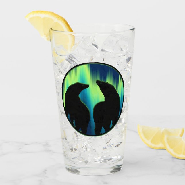 Verre d'ours Lumières du Nord Lunettes d'ours Pers (Devant glace)