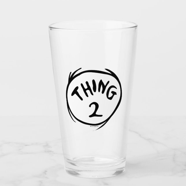 Verre Dr. Seuss | Chose Un Chose Deux - Chose Deux (Devant)