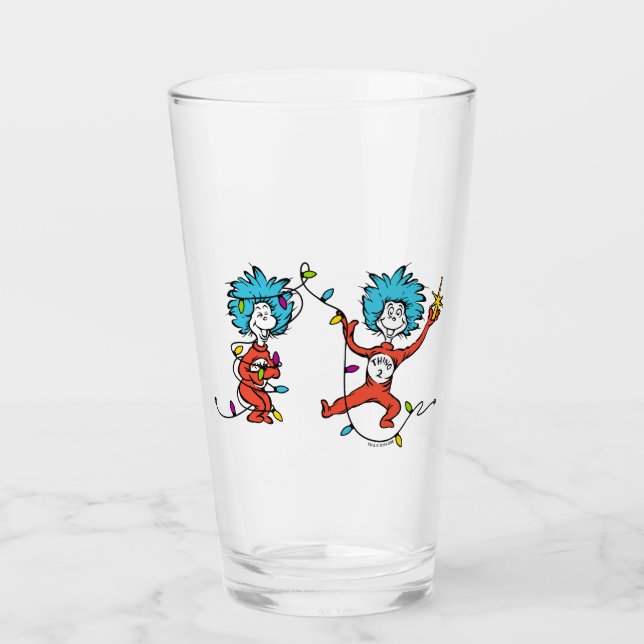Verre Dr. Seuss | Chose Un et Chose Deux dansant (Devant)