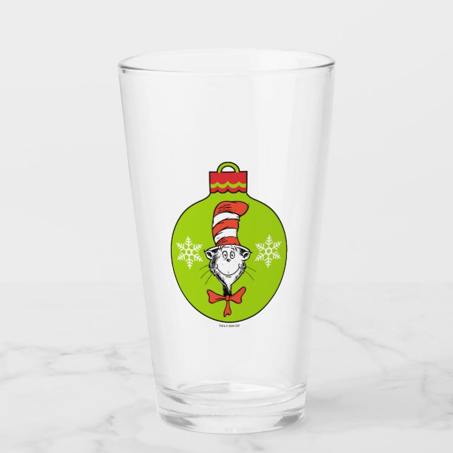 Verre Dr. Seuss | Grinch | Chapeau de Chat Ornement (Devant)