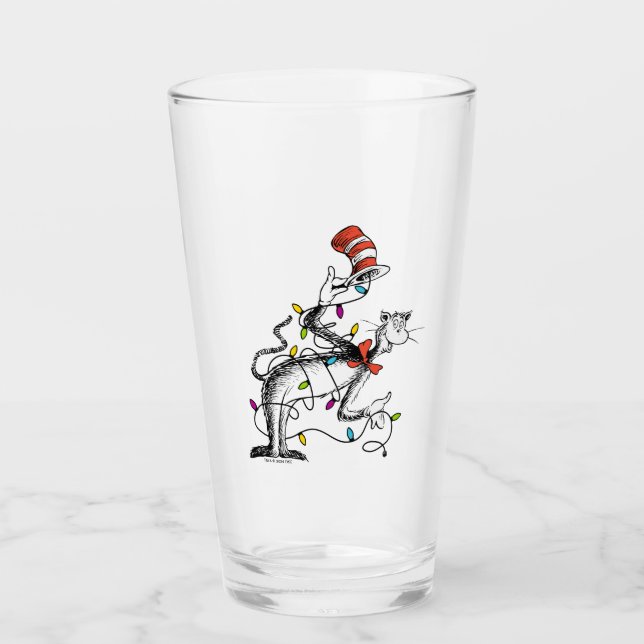 Verre Dr. Seuss | Grinch | Chat mischievous dans le chap (Devant)