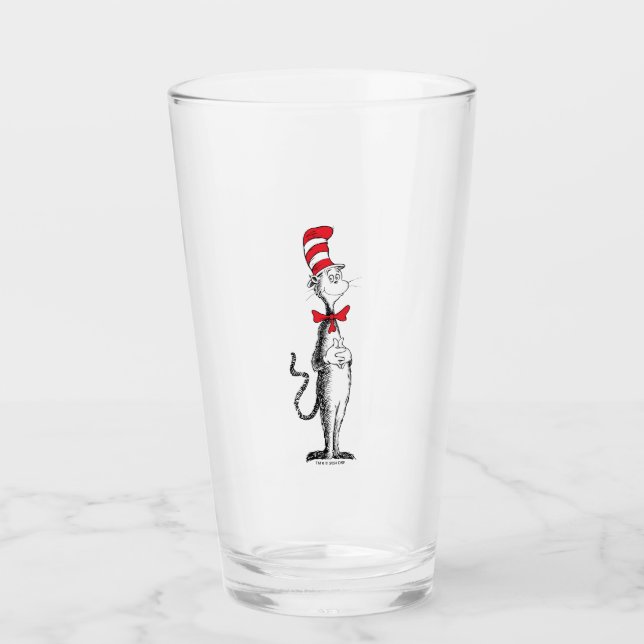 Verre Dr. Seuss I Chat dans le Casquette debout haut (Devant)