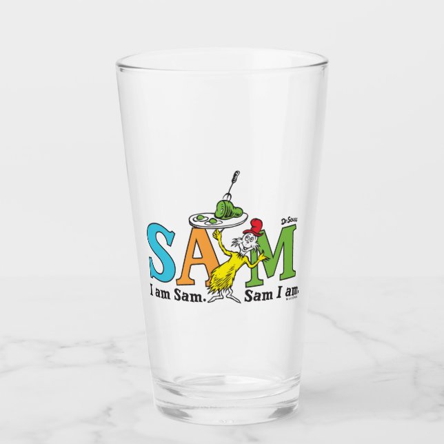 Verre Dr Seuss | Je Suis Sam. Je Suis Sam. (Devant)