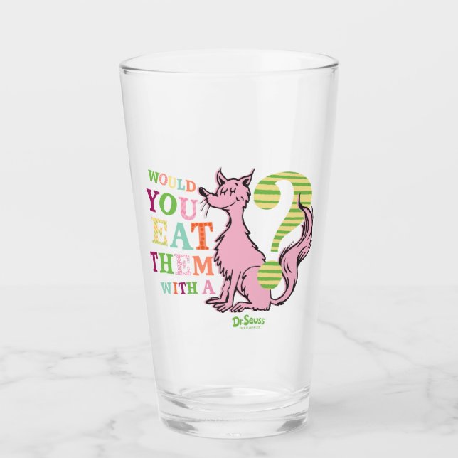 Verre Dr. Seuss | Les mangeriez-vous avec un renard? (Devant)