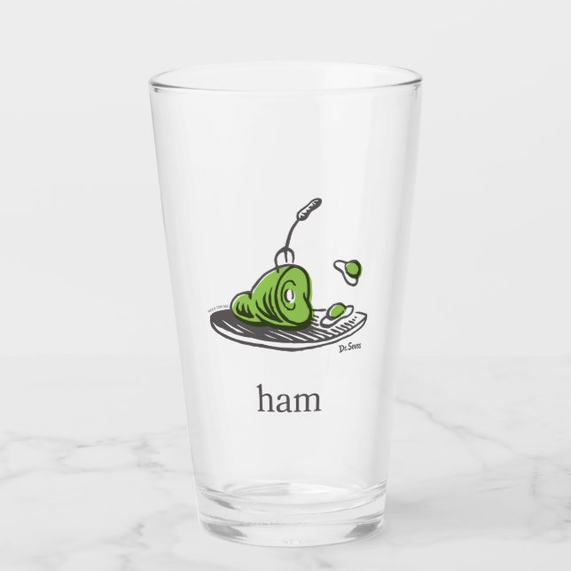 Verre Dr. Seuss | Les Œufs verts au jambon (Devant)