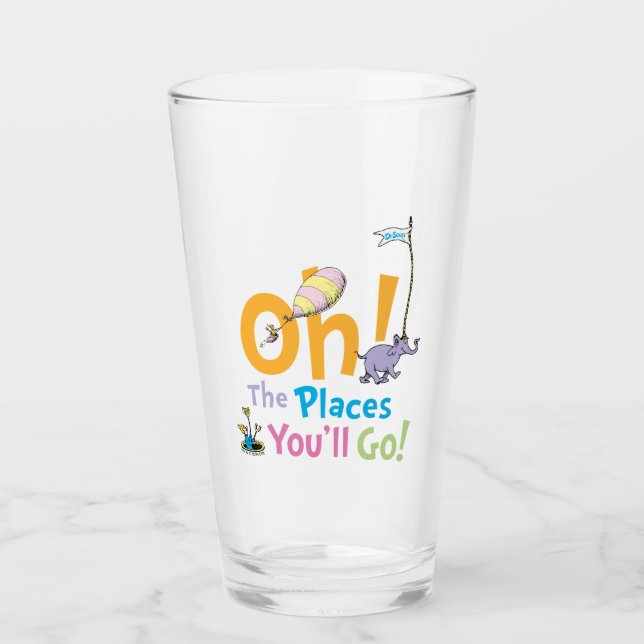 Verre Dr. Seuss | Oh, les endroits où tu vas ! (Devant)