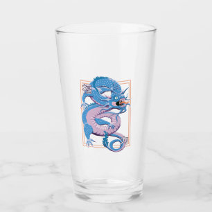Verre Dragon bleu chinois
