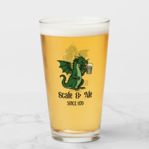 Verre Dragon Buveur de Bière