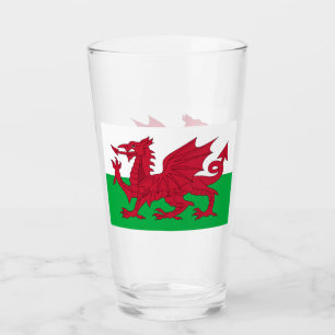 Verre Dragon gallois ~ Drapeau du Pays de Galles