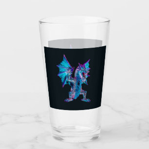 Verre Dragon mythique épique de feu bleu fantastique