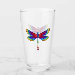 Verre Dragonfly en arc-en-ciel