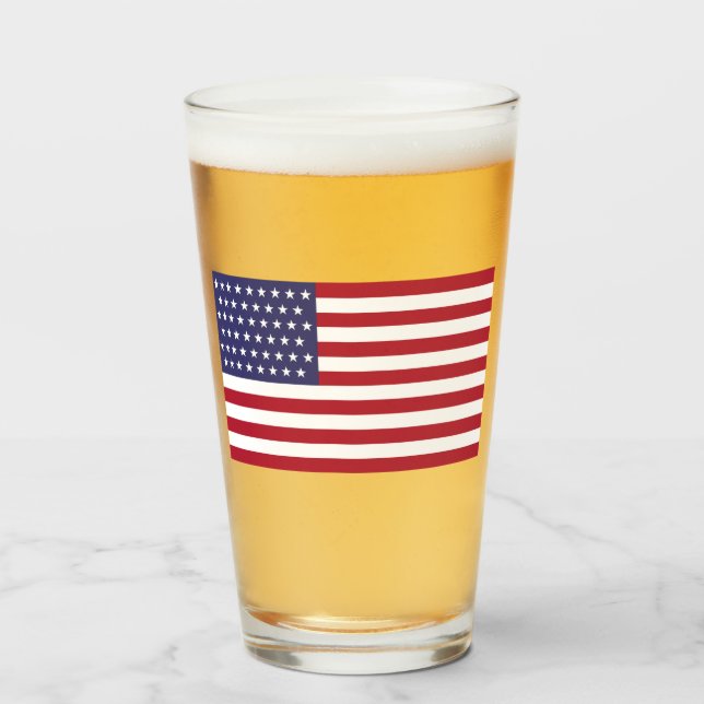 Verre Drapeau 51 étoiles des États-Unis d'Amérique (État (Devant (rempli))