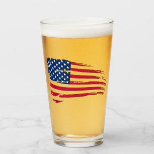 Verre Drapeau américain tatoué