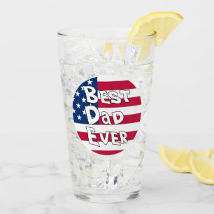 Verre Drapeau Best Papa Ever USA