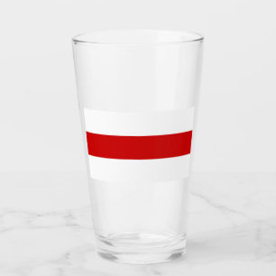 Verre Drapeau biélorusse (rouge et blanc)