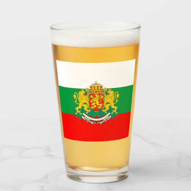 Verre Drapeau bulgare+armoiries  (Devant (rempli))
