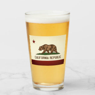 Verre Drapeau CALIFORNIEN -