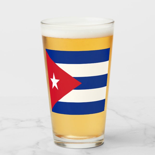 Verre Drapeau Cuba    (Devant (rempli))