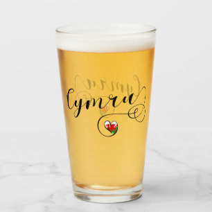 Verre Drapeau Cymru Pays de Galles dans le cœur
