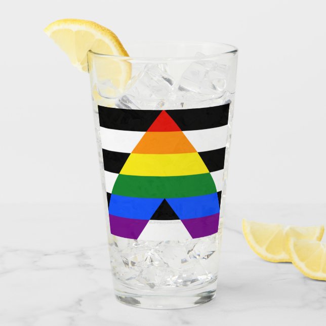 Verre Drapeau d'allié straight de SlipperyJoe lisse arc- (Devant glace)