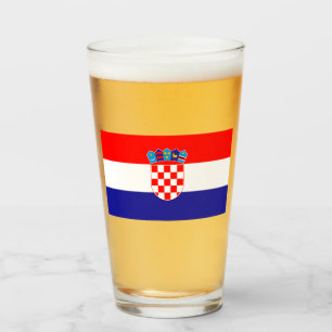 Verre Drapeau de Croatie