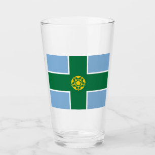 Verre Drapeau de Derbyshire (Comté d'Angleterre, Royaume