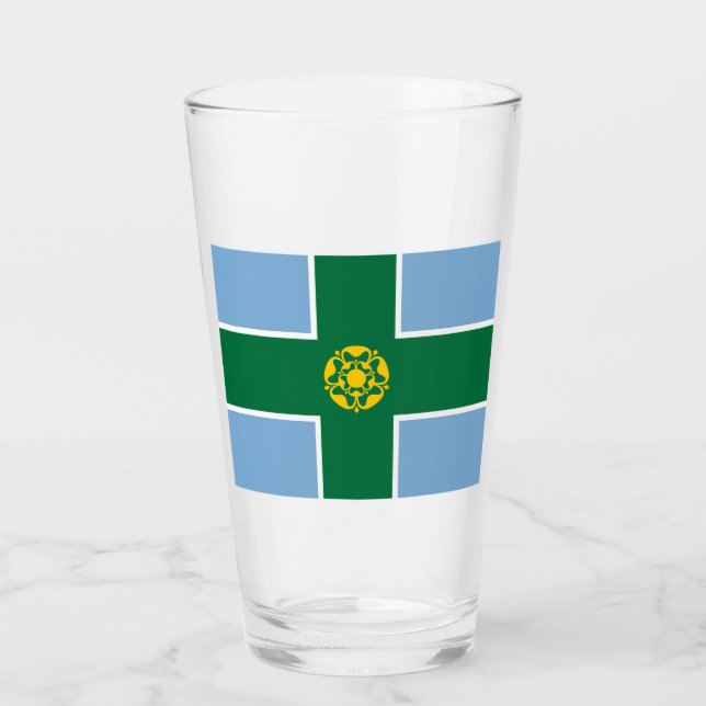 Verre Drapeau de Derbyshire (Comté d'Angleterre, Royaume (Devant)