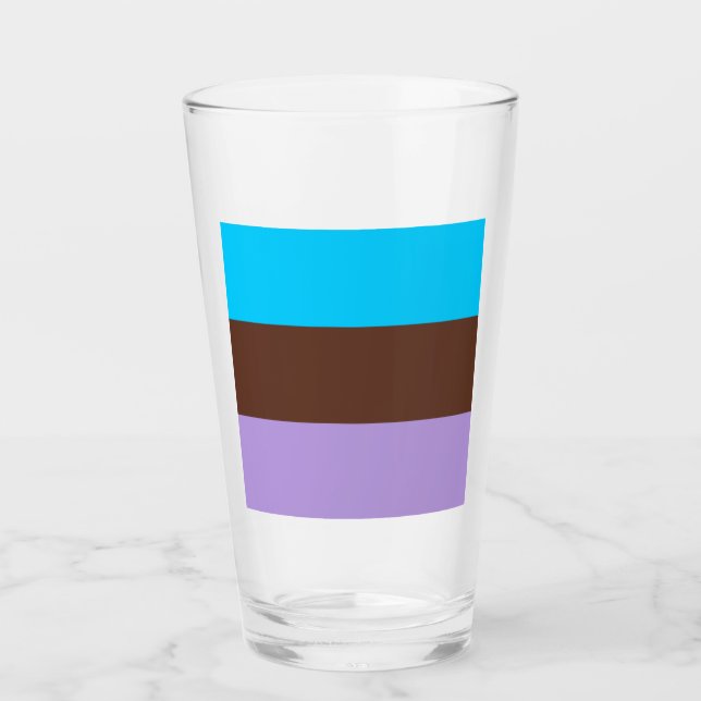 Verre Drapeau de fierté androsexuelle (Devant)