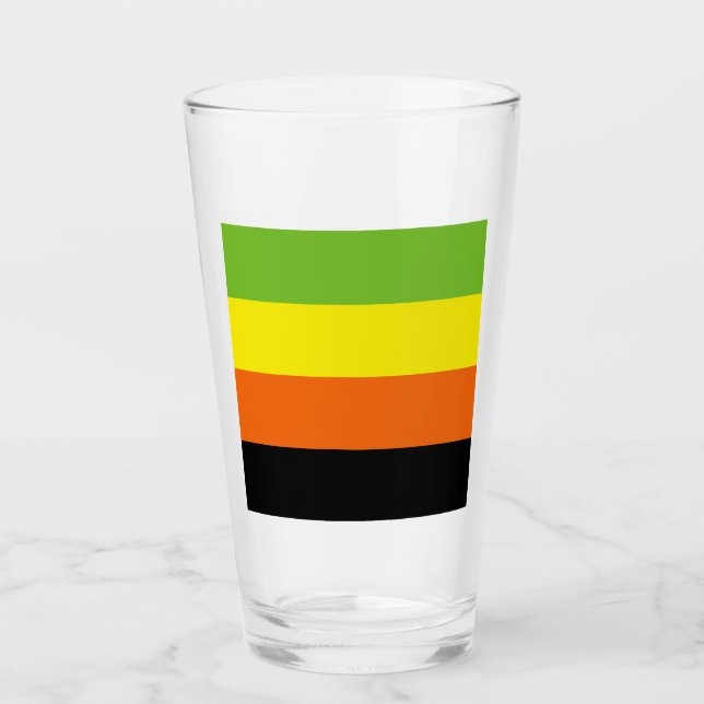 Verre Drapeau de fierté aromantique (Devant)