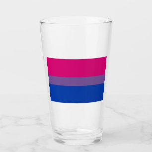 Verre Drapeau de fierté bisexuel